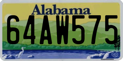 AL license plate 64AW575