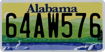 AL license plate 64AW576
