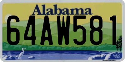 AL license plate 64AW581