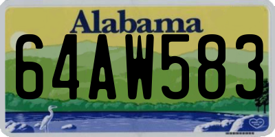 AL license plate 64AW583