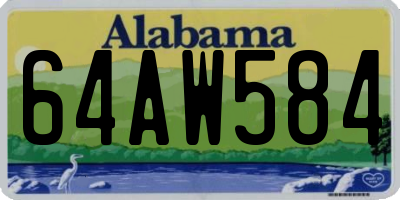 AL license plate 64AW584