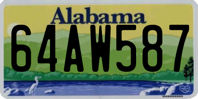 AL license plate 64AW587
