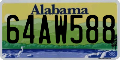 AL license plate 64AW588