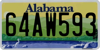 AL license plate 64AW593