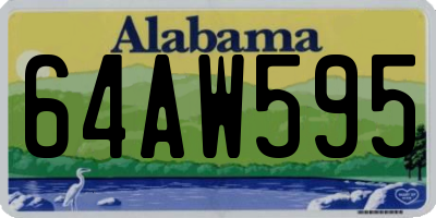 AL license plate 64AW595