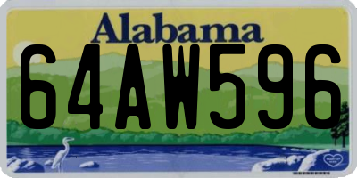 AL license plate 64AW596