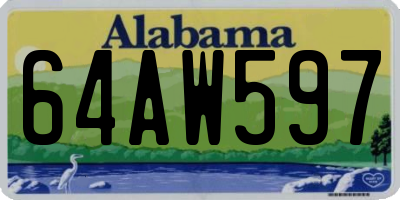 AL license plate 64AW597