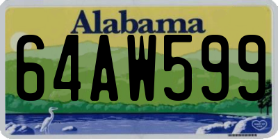 AL license plate 64AW599