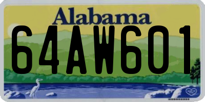 AL license plate 64AW601