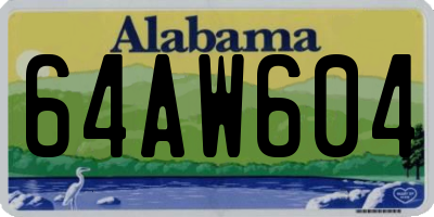 AL license plate 64AW604