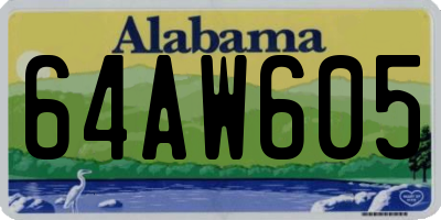 AL license plate 64AW605