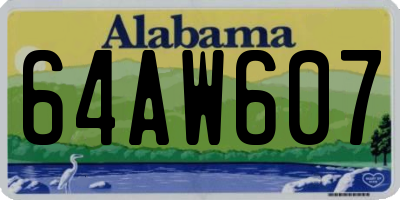 AL license plate 64AW607