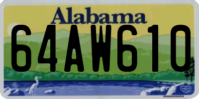 AL license plate 64AW610