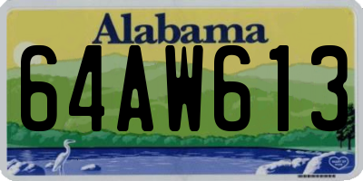 AL license plate 64AW613