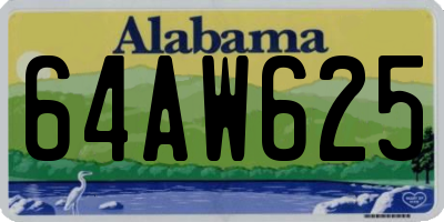 AL license plate 64AW625