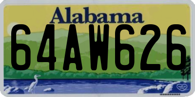 AL license plate 64AW626