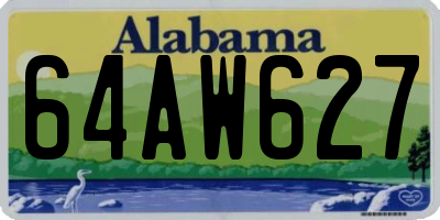 AL license plate 64AW627