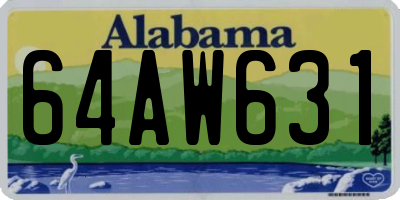AL license plate 64AW631