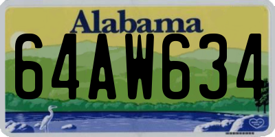 AL license plate 64AW634