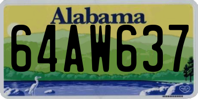 AL license plate 64AW637
