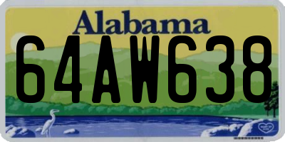 AL license plate 64AW638