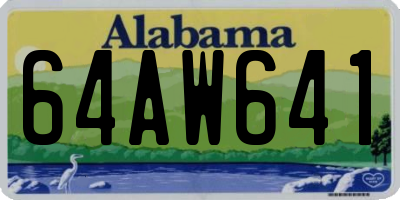 AL license plate 64AW641