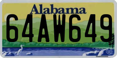 AL license plate 64AW649