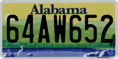 AL license plate 64AW652