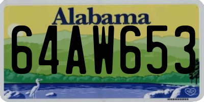 AL license plate 64AW653
