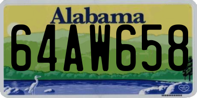 AL license plate 64AW658