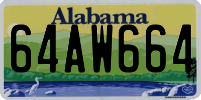 AL license plate 64AW664