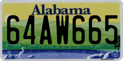 AL license plate 64AW665