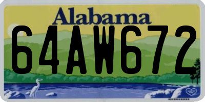 AL license plate 64AW672