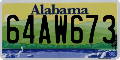 AL license plate 64AW673