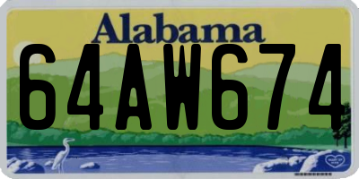 AL license plate 64AW674