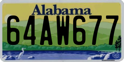 AL license plate 64AW677
