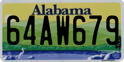 AL license plate 64AW679