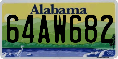 AL license plate 64AW682