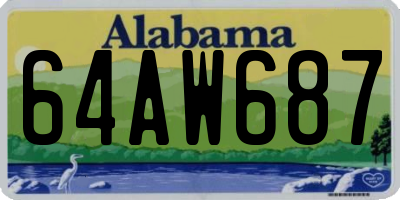 AL license plate 64AW687
