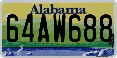 AL license plate 64AW688