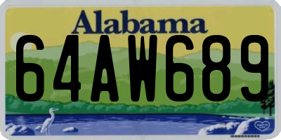 AL license plate 64AW689