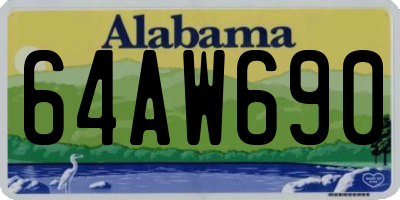 AL license plate 64AW690