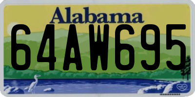 AL license plate 64AW695