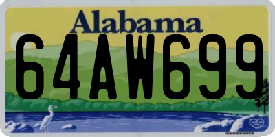 AL license plate 64AW699