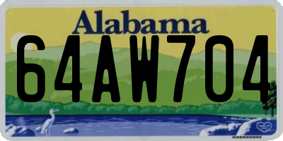 AL license plate 64AW704
