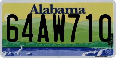 AL license plate 64AW710