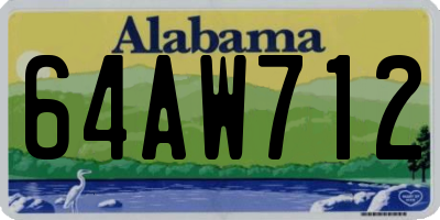 AL license plate 64AW712