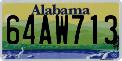 AL license plate 64AW713