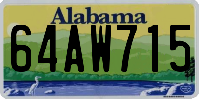 AL license plate 64AW715