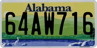 AL license plate 64AW716